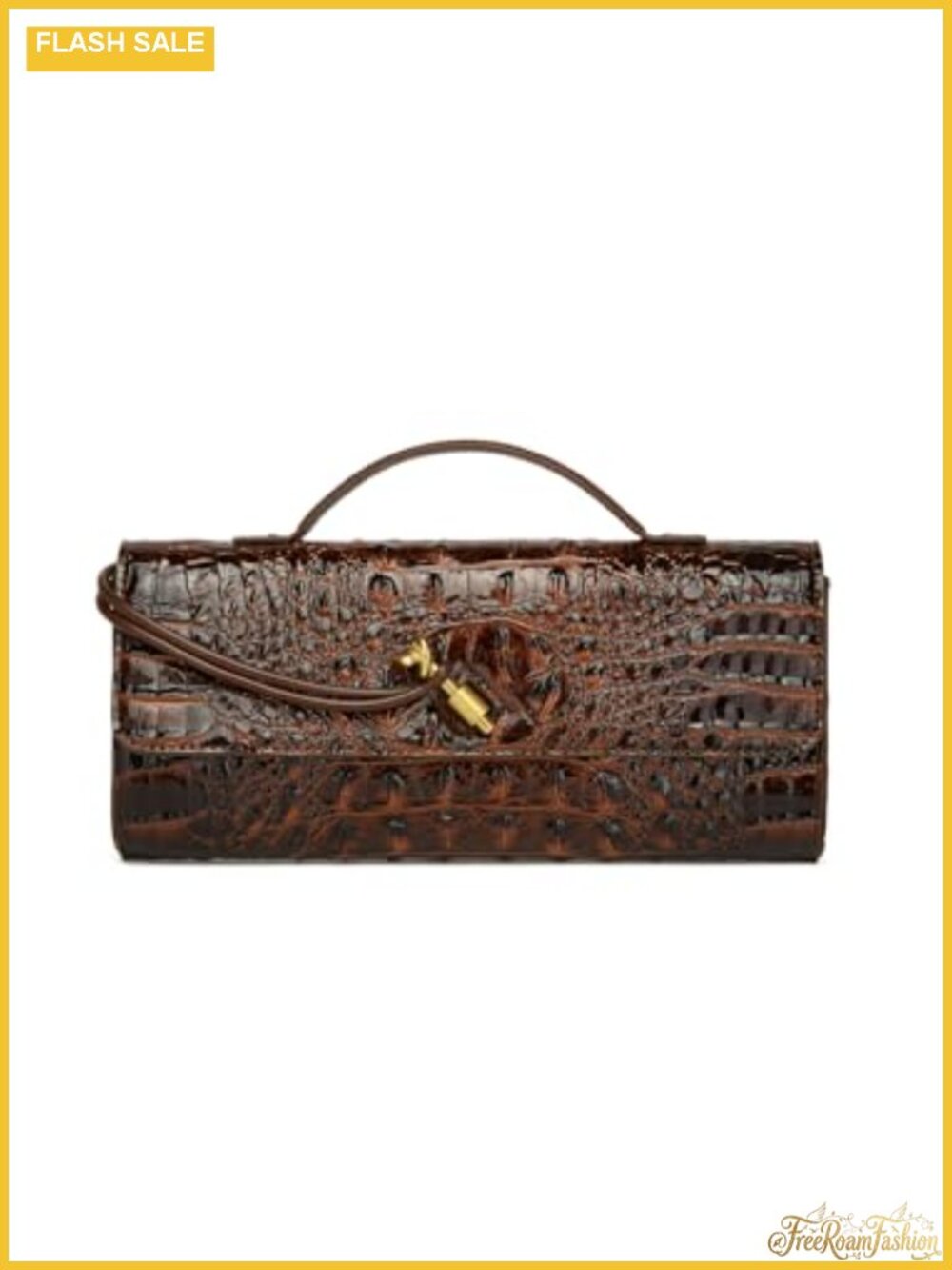 Women Crocodile Pattern Evening Clutch Purse Crossbody Shoulder Handbag Cute
